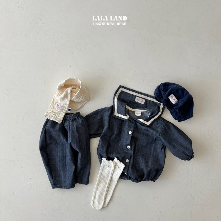 Lalaland - Korean Baby Fashion - #babygirlfashion - Bebe Blue Sailor Suit - 9