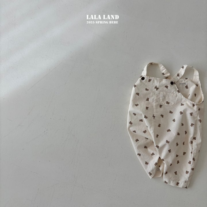 Lalaland - Korean Baby Fashion - #babygirlfashion - Bebe Bear Suspenders Pants - 3