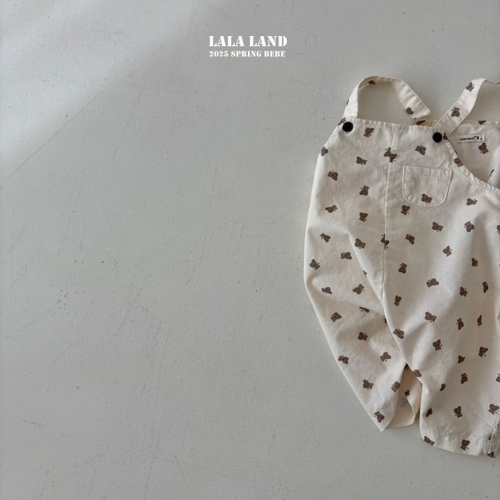 Lalaland - Korean Baby Fashion - #babygirlfashion - Bebe Bear Suspenders Pants - 4