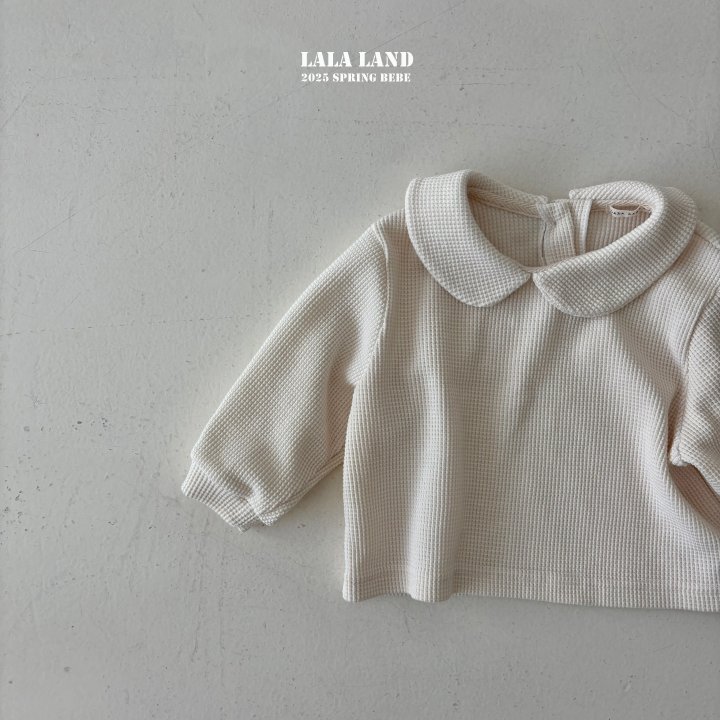 Lalaland - Korean Baby Fashion - #babylifestyle - Bebe Waffle Collar Tee - 8