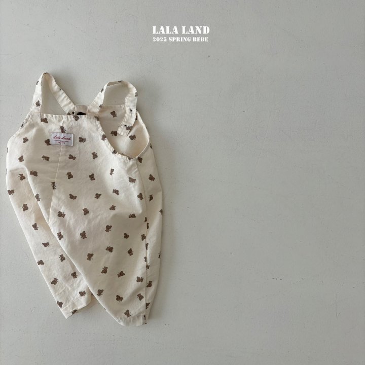 Lalaland - Korean Baby Fashion - #babyoninstagram - Bebe Bear Suspenders Pants - 5