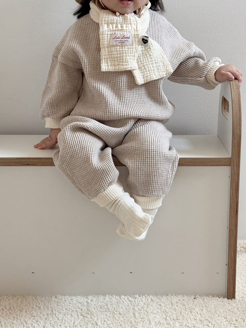 Lalaland - Korean Baby Fashion - #babyoninstagram - Bebe Triangle Waffle Jogger Pants - 10