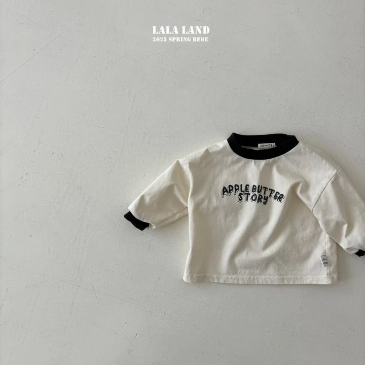 Lalaland - Korean Baby Fashion - #babyoninstagram - Bebe Apple Butter Raglan Tee - 2