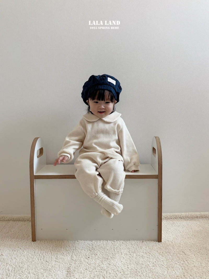 Lalaland - Korean Baby Fashion - #babyootd - Bebe Waffle Collar Tee - 10