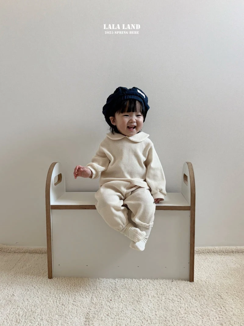 Lalaland - Korean Baby Fashion - #babyootd - Bebe Waffle Pants - 9