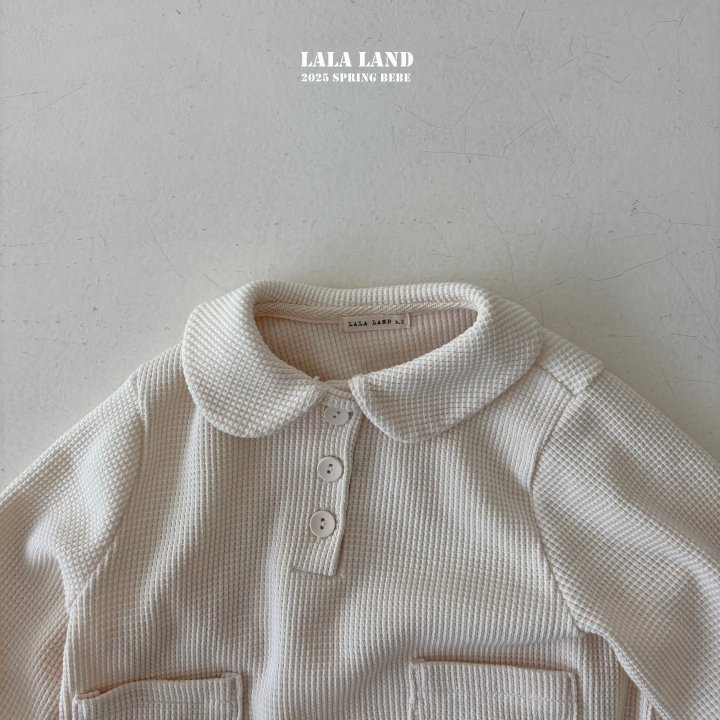 Lalaland - Korean Baby Fashion - #babyootd - Bebe Waffle Collar Suit - 8