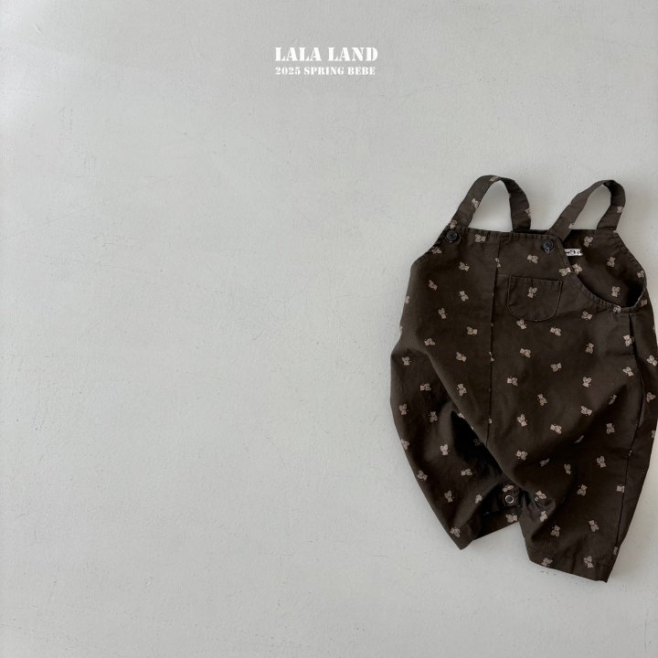 Lalaland - Korean Baby Fashion - #babyoutfit - Bebe Bear Suspenders Pants - 7
