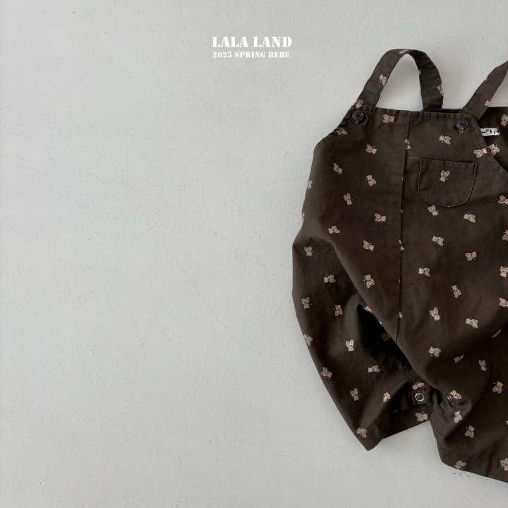 Lalaland - Korean Baby Fashion - #babyoutfit - Bebe Bear Suspenders Pants - 8