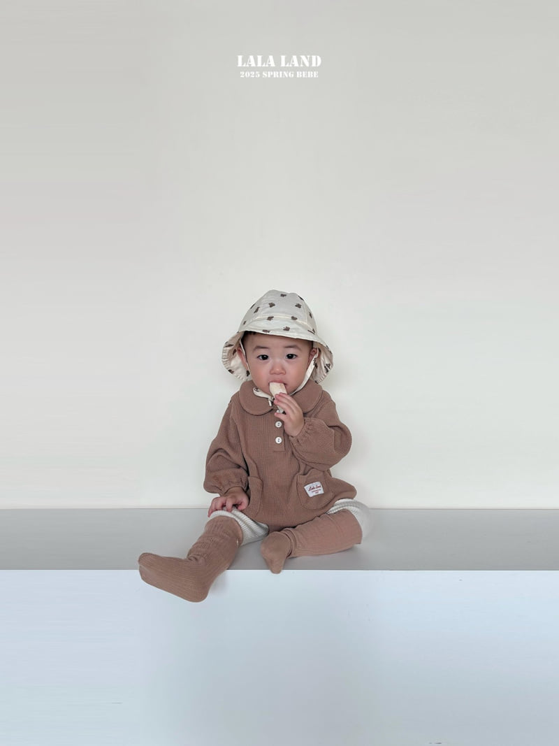 Lalaland - Korean Baby Fashion - #babyoutfit - Bebe Waffle Collar Suit - 10