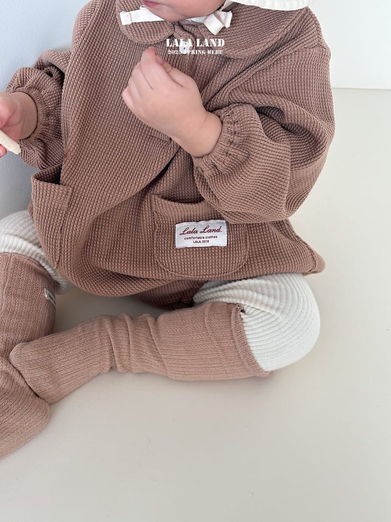 Lalaland - Korean Baby Fashion - #babywear - Bebe Waffle Collar Suit - 11