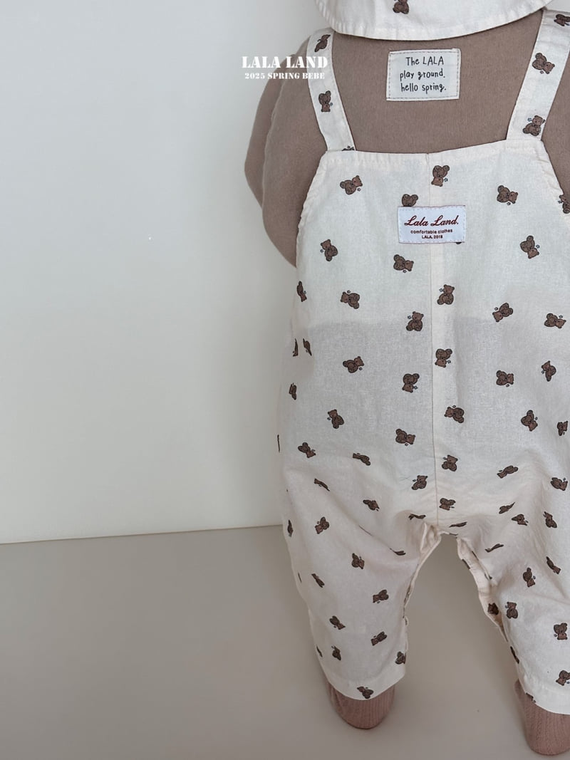Lalaland - Korean Baby Fashion - #onlinebabyboutique - Bebe Bear Suspenders Pants - 10