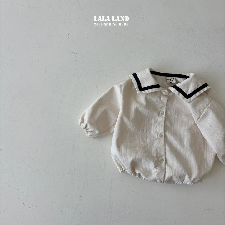 Lalaland - Korean Baby Fashion - #onlinebabyshop - Bebe Blue Sailor Suit - 2