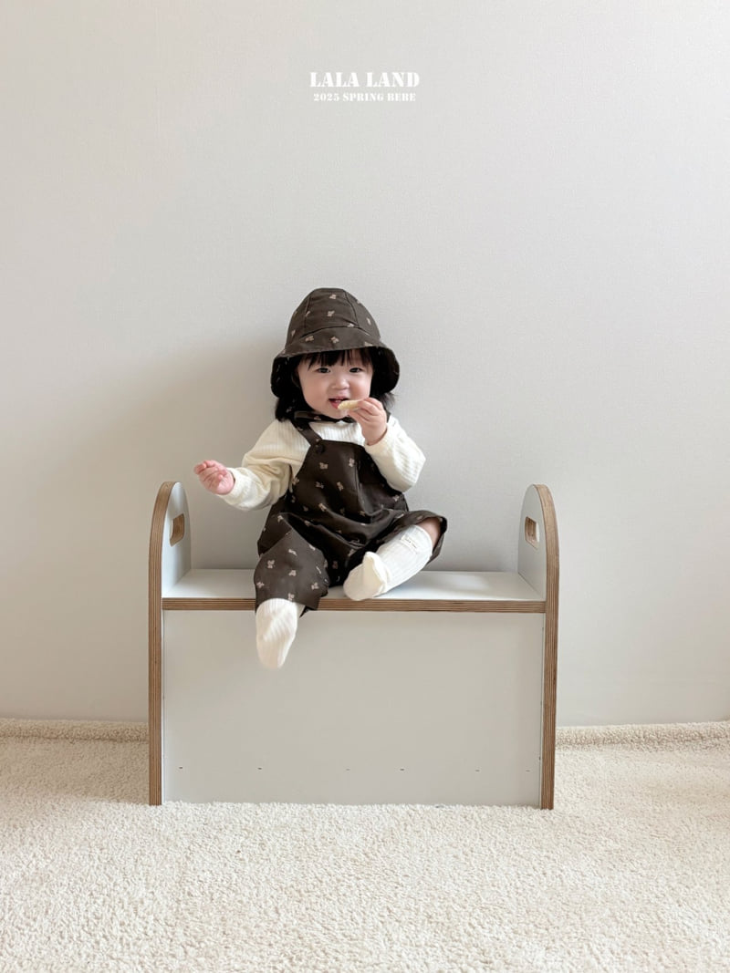 Lalaland - Korean Baby Fashion - #onlinebabyshop - Bebe Bear Suspenders Pants - 11