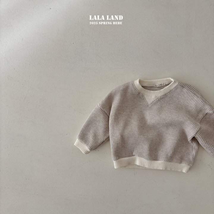 Lalaland - Korean Baby Fashion - #onlinebabyshop - Bebe Triangle Waffle Sweatshirts - 2