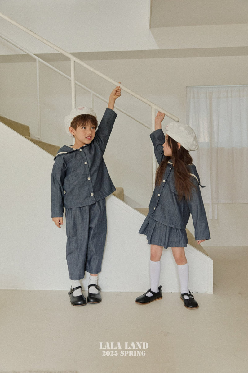 Lalaland - Korean Children Fashion - #childofig - Sailor Denim Shirt - 8