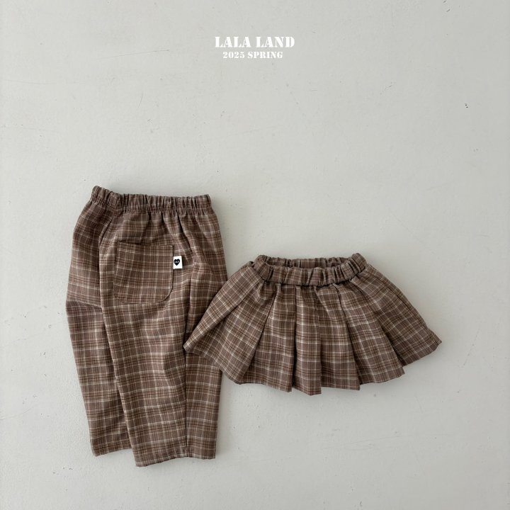 Lalaland - Korean Children Fashion - #childofig - Haru Check Pleated Skirt - 5