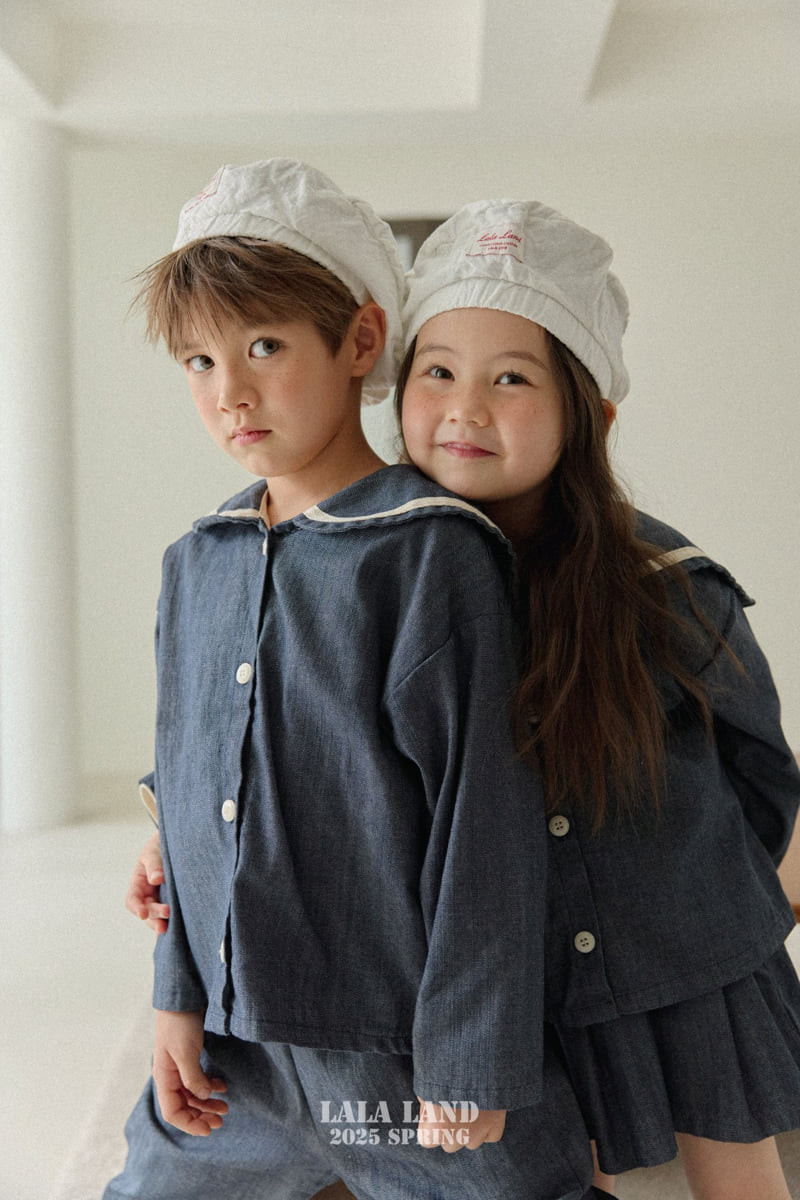 Lalaland - Korean Children Fashion - #childrensboutique - Sailor Denim Shirt - 9