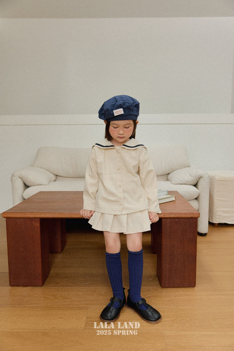 Lalaland - Korean Children Fashion - #childrensboutique - Slub Denim Pleated Skirt - 8