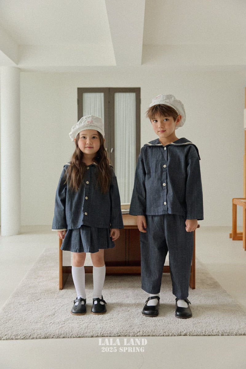Lalaland - Korean Children Fashion - #designkidswear - Slub Denim Pants - 8