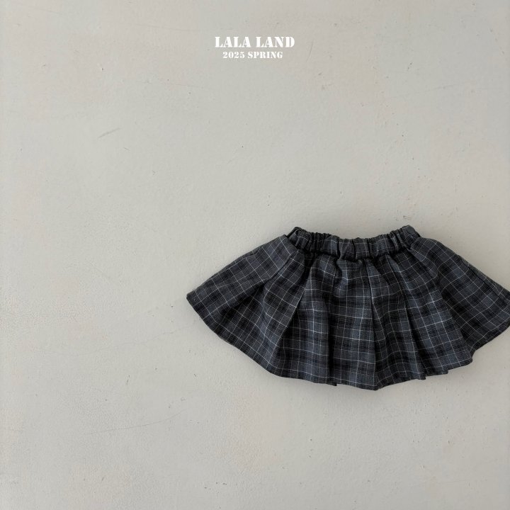 Lalaland - Korean Children Fashion - #designkidswear - Haru Check Pleated Skirt - 7