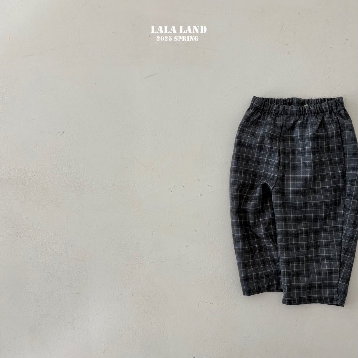 Lalaland - Korean Children Fashion - #designkidswear - Haru Check Pants - 6