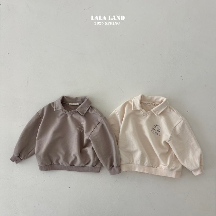 Lalaland - Korean Children Fashion - #discoveringself - Friends Collar Sweatshirts