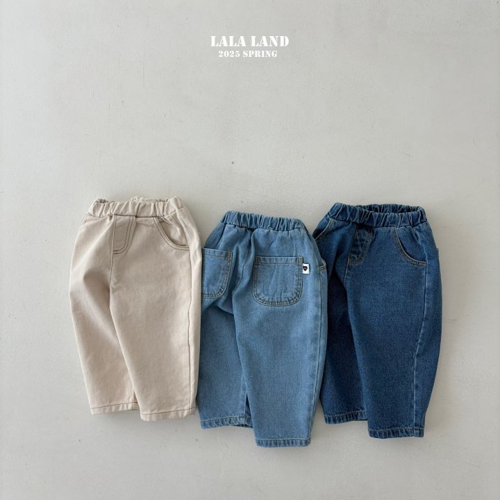 Lalaland - Korean Children Fashion - #kidsshorts - Round Baggy Denim Pants