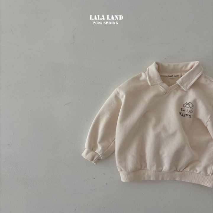 Lalaland - Korean Children Fashion - #kidsshorts - Friends Collar Sweatshirts - 3