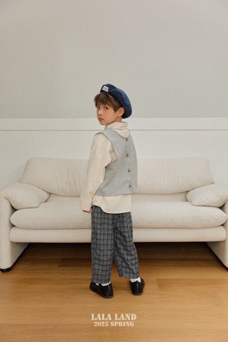 Lalaland - Korean Children Fashion - #kidzfashiontrend - Haru Check Pants - 11