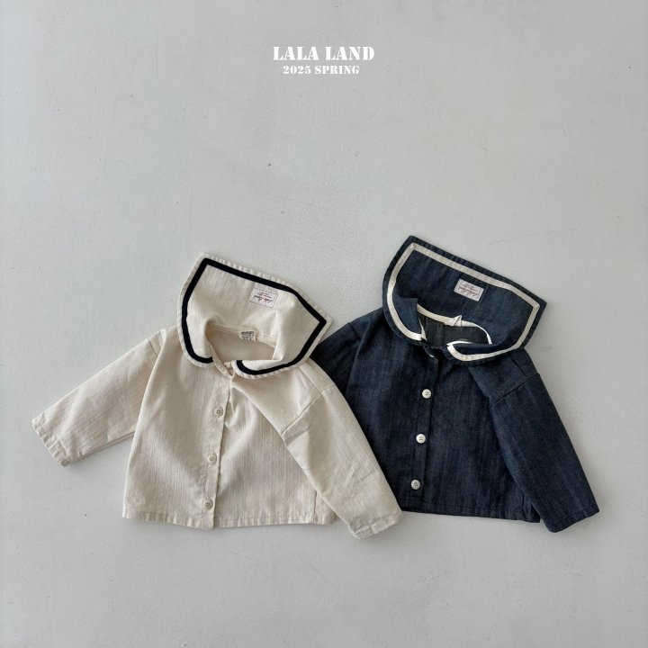 Lalaland - Korean Children Fashion - #littlefashionista - Sailor Denim Shirt