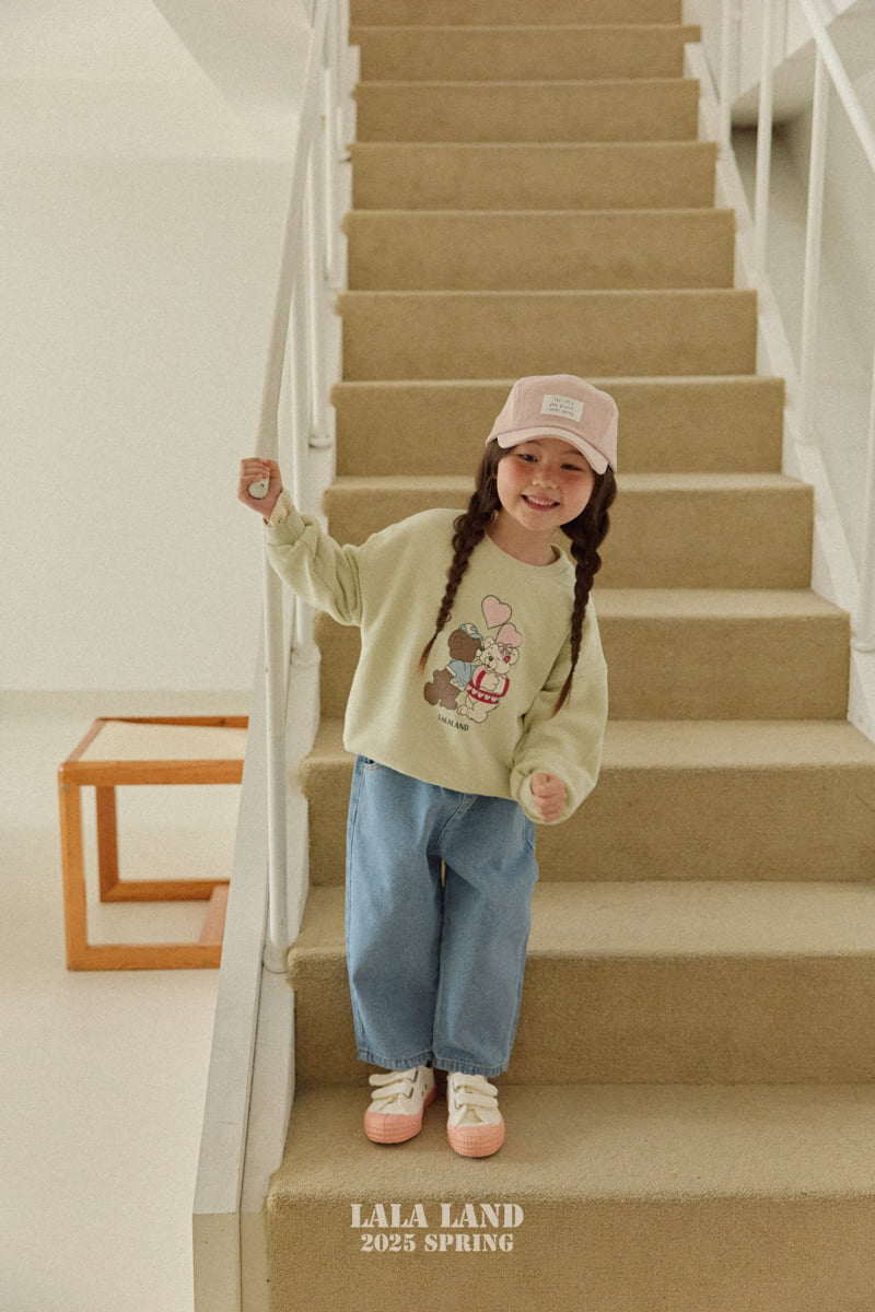 Lalaland - Korean Children Fashion - #minifashionista - Round Baggy Denim Pants - 7