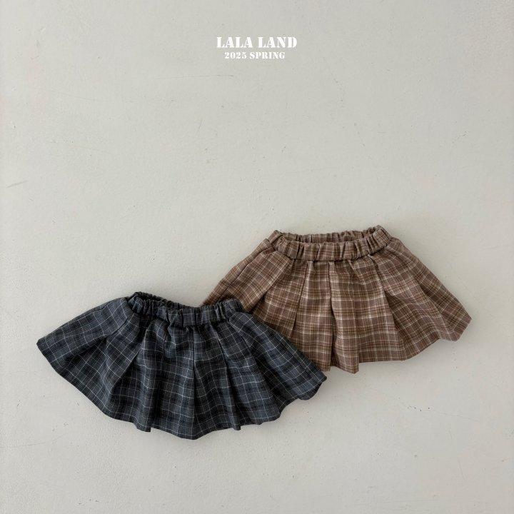 Lalaland - Korean Children Fashion - #prettylittlegirls - Haru Check Pleated Skirt