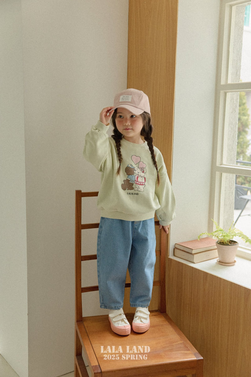 Lalaland - Korean Children Fashion - #prettylittlegirls - Round Baggy Denim Pants - 8