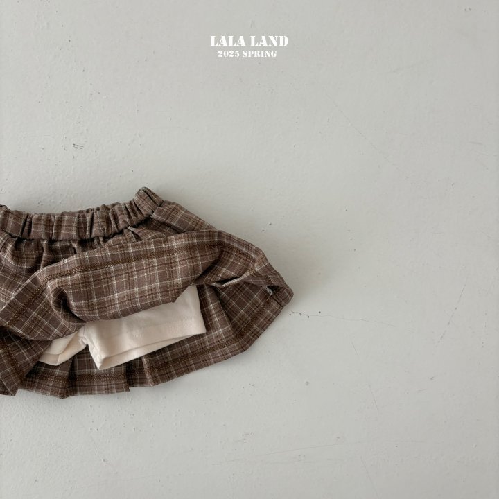 Lalaland - Korean Children Fashion - #toddlerclothing - Haru Check Pleated Skirt - 4