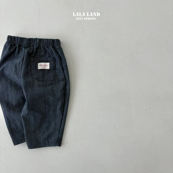 Lalaland - Korean Children Fashion - #todddlerfashion - Slub Denim Pants - 3