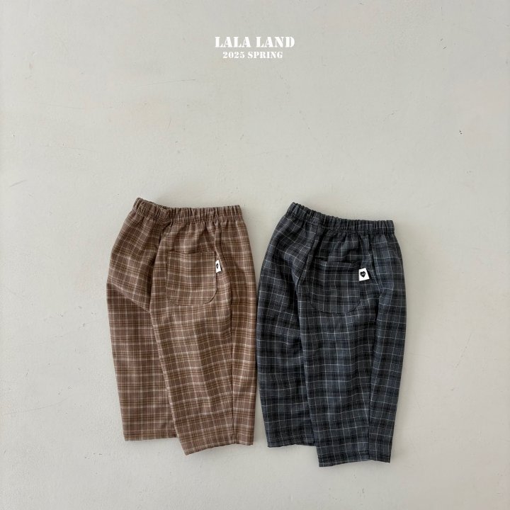 Lalaland - Korean Children Fashion - #todddlerfashion - Haru Check Pants