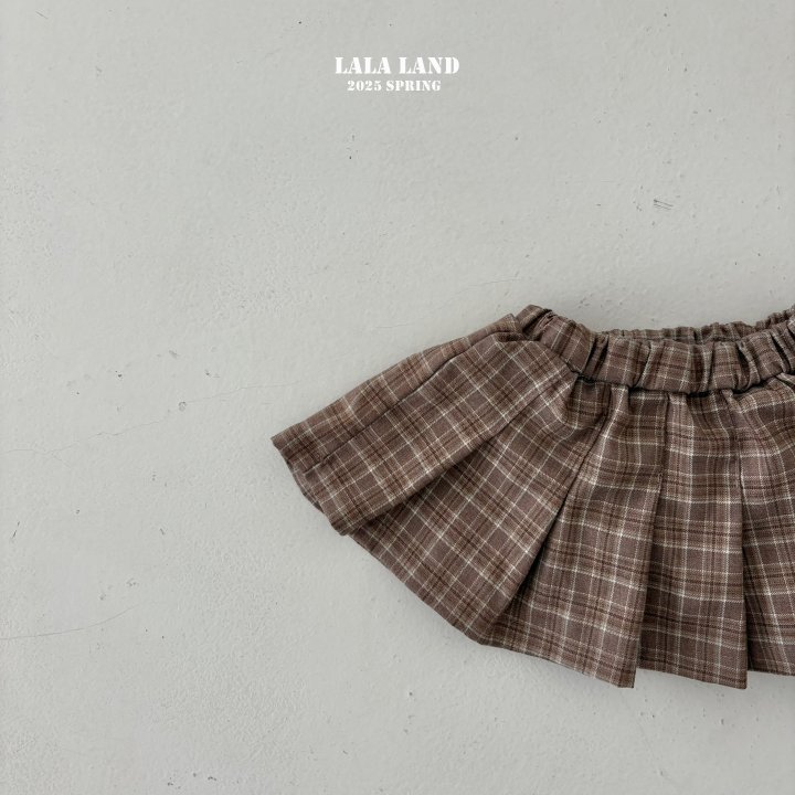 Lalaland - Korean Children Fashion - #toddlerclothing - Haru Check Pleated Skirt - 3