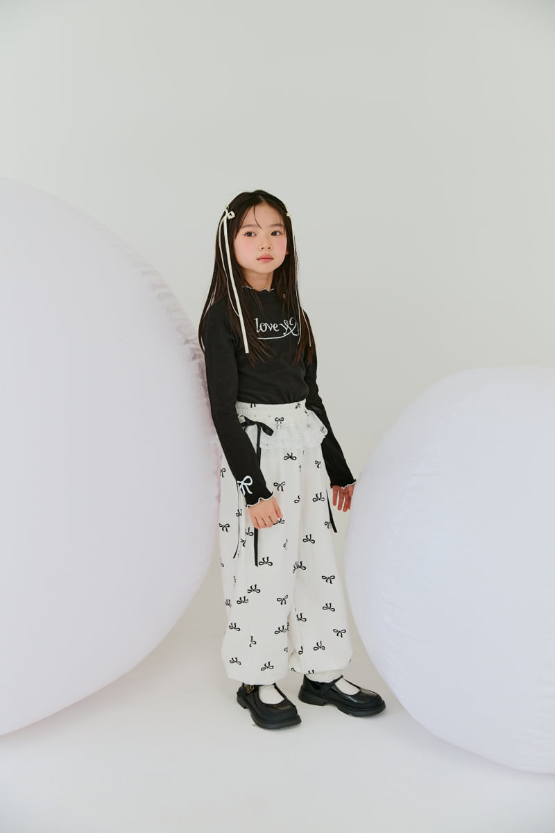 Lilas - Korean Children Fashion - #discoveringself - Ribbon Wide Pants - 8