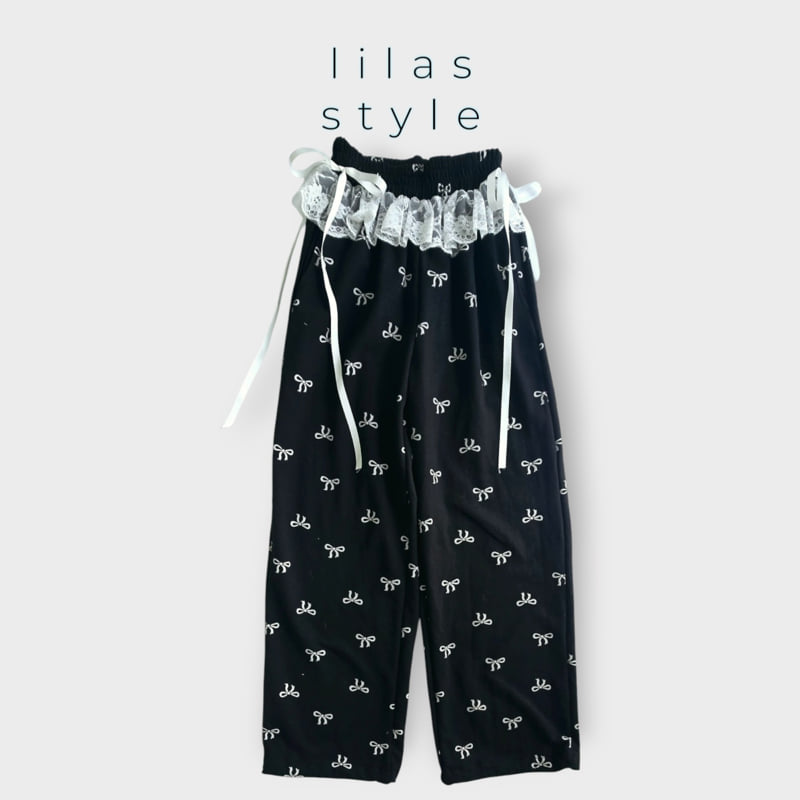 Lilas - Korean Children Fashion - #kidsstore - Ribbon Wide Pants - 11