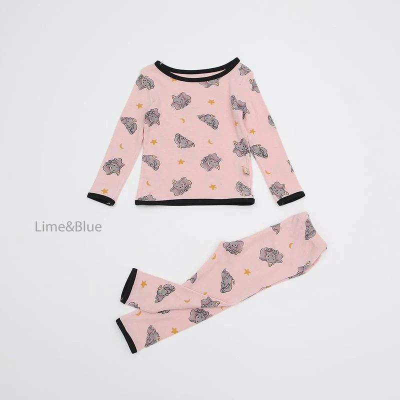 Lime & Blue - Korean Baby Fashion - #babyboutique - Soft Elephant Top Bottom Set - 6