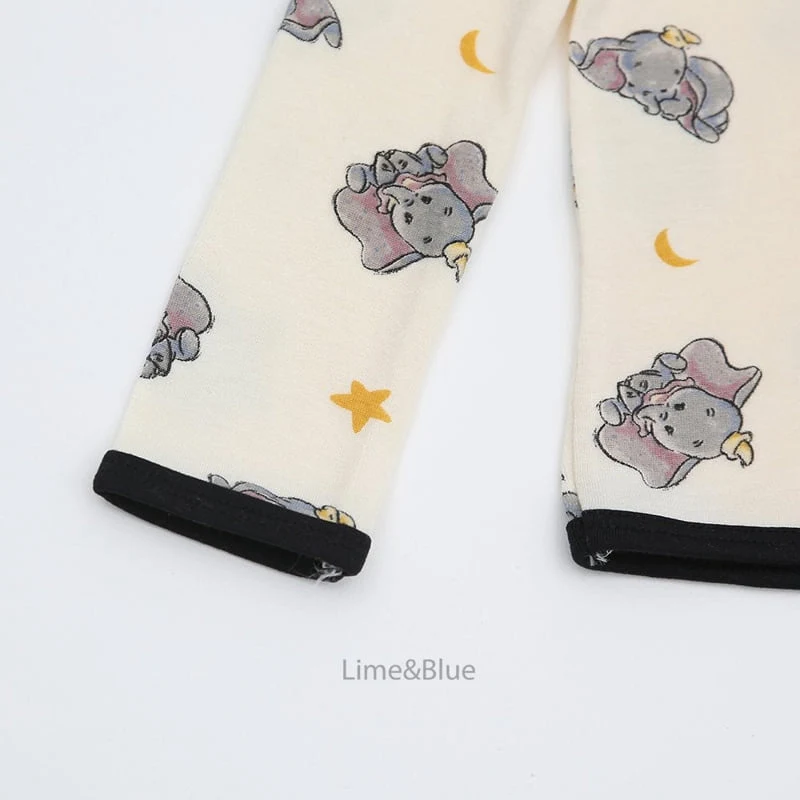 Lime & Blue - Korean Baby Fashion - #babyclothing - Soft Elephant Top Bottom Set - 8
