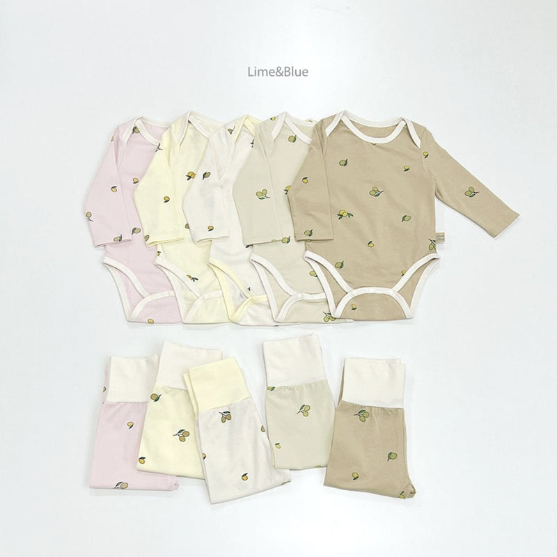 Lime & Blue - Korean Baby Fashion - #babygirlfashion - Organic Olive Suit - 2