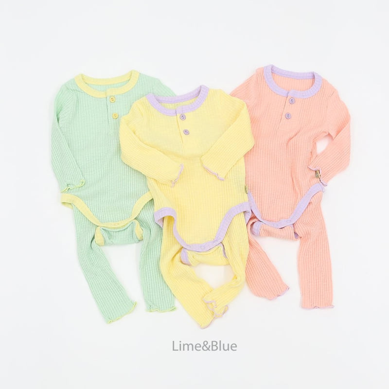 Lime & Blue - Korean Baby Fashion - #babygirlfashion - Shushu Marshmello Suit