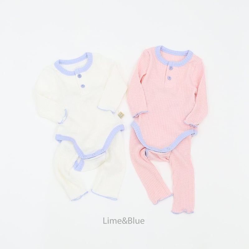 Lime & Blue - Korean Baby Fashion - #babyoninstagram - Shushu Marshmello Suit - 3