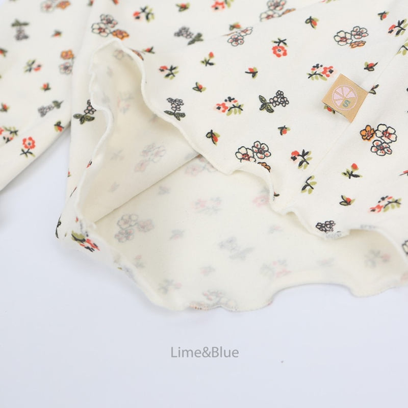 Lime & Blue - Korean Baby Fashion - #babyootd - Orange Flower Laura Baby Set - 11