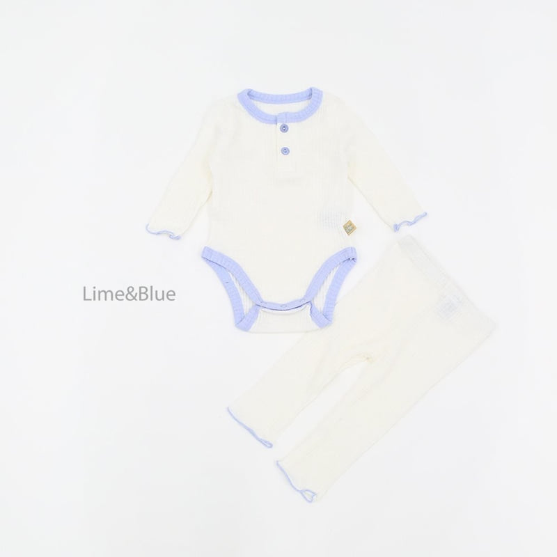 Lime & Blue - Korean Baby Fashion - #babyoninstagram - Shushu Marshmello Suit - 4