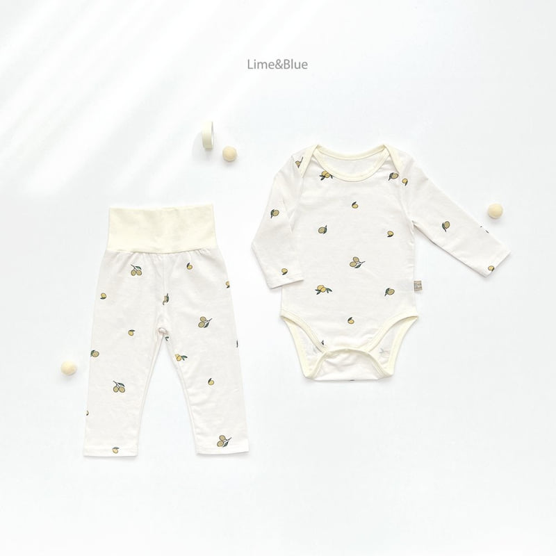 Lime & Blue - Korean Baby Fashion - #babyoutfit - Organic Olive Suit - 7