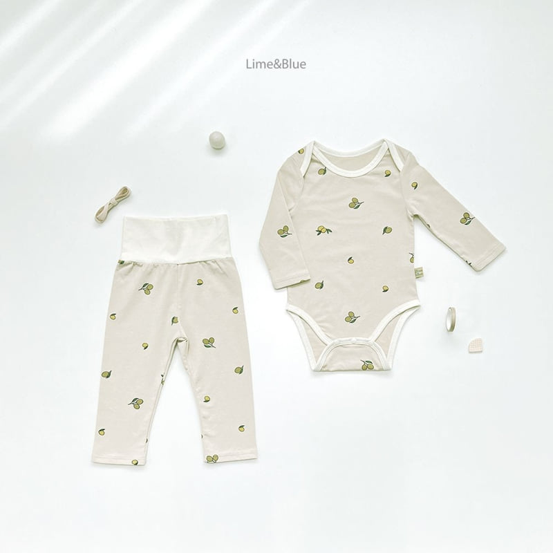 Lime & Blue - Korean Baby Fashion - #onlinebabyshop - Organic Olive Suit - 10