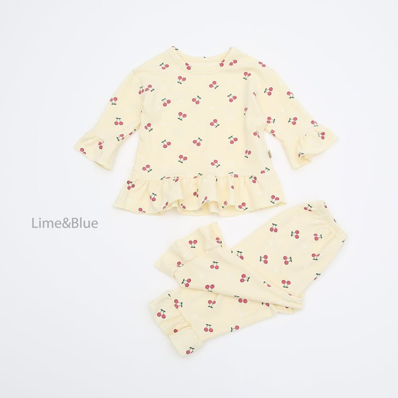 Lime & Blue - Korean Children Fashion - #childrensboutique - Lovely Cherry Easywear - 6