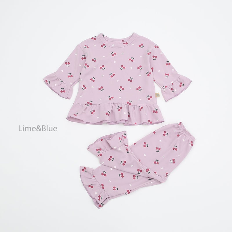 Lime & Blue - Korean Children Fashion - #discoveringself - Lovely Cherry Easywear - 8